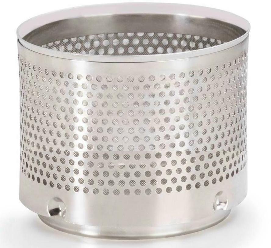 Filtereinsatz aus Edelstahl mit Filtergewebe 0,44 mm für Gartenfallrohrfilter