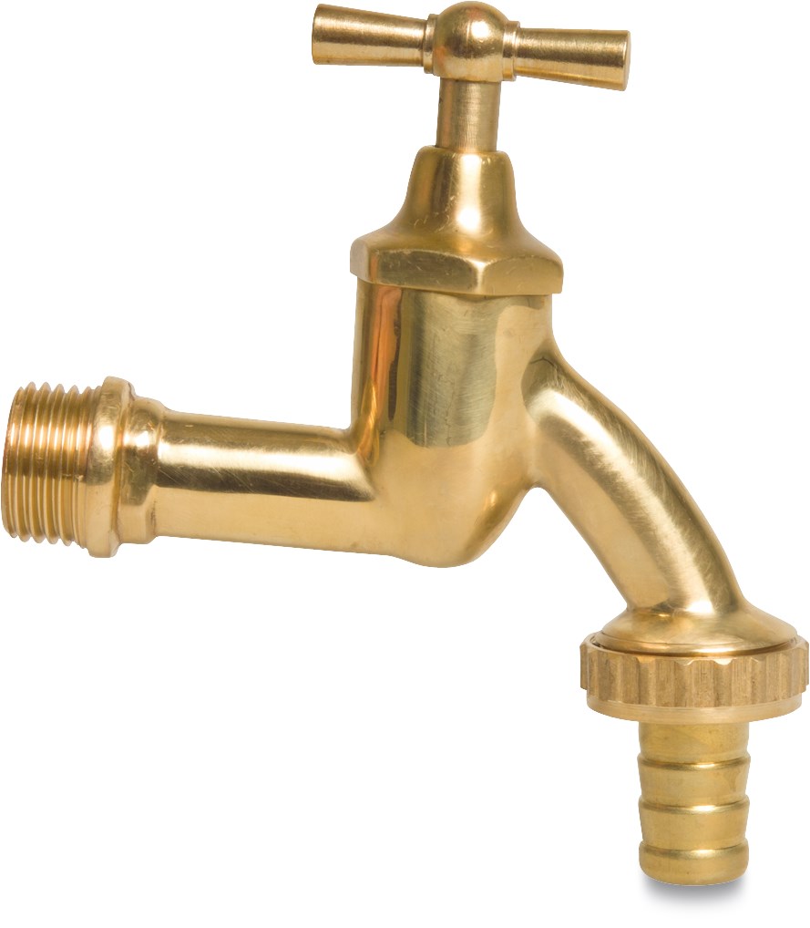 0710245m-profec-brass-polished-bip-tap Auslaufhahn Messing und poliert mit Schlauchtülle