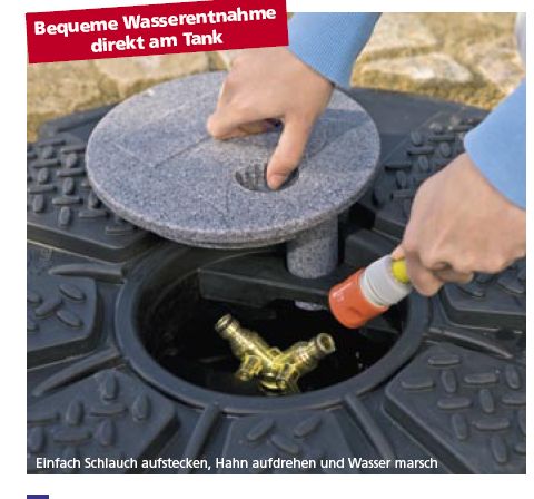 Deckel, Abdeckung für Kunststoff Regenwasserspeicher, Flachtank mit Filter und Pumpe