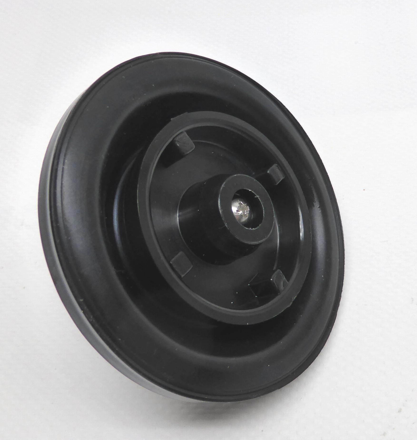 Draufsicht Membrane für Druckregler mit Führungsbolzen und Federteller (nicht im Lieferumfang) verschraubt für Presscontrol SA 06 (V), Zeta 02 (V), Controlmatic (E) und SARW06