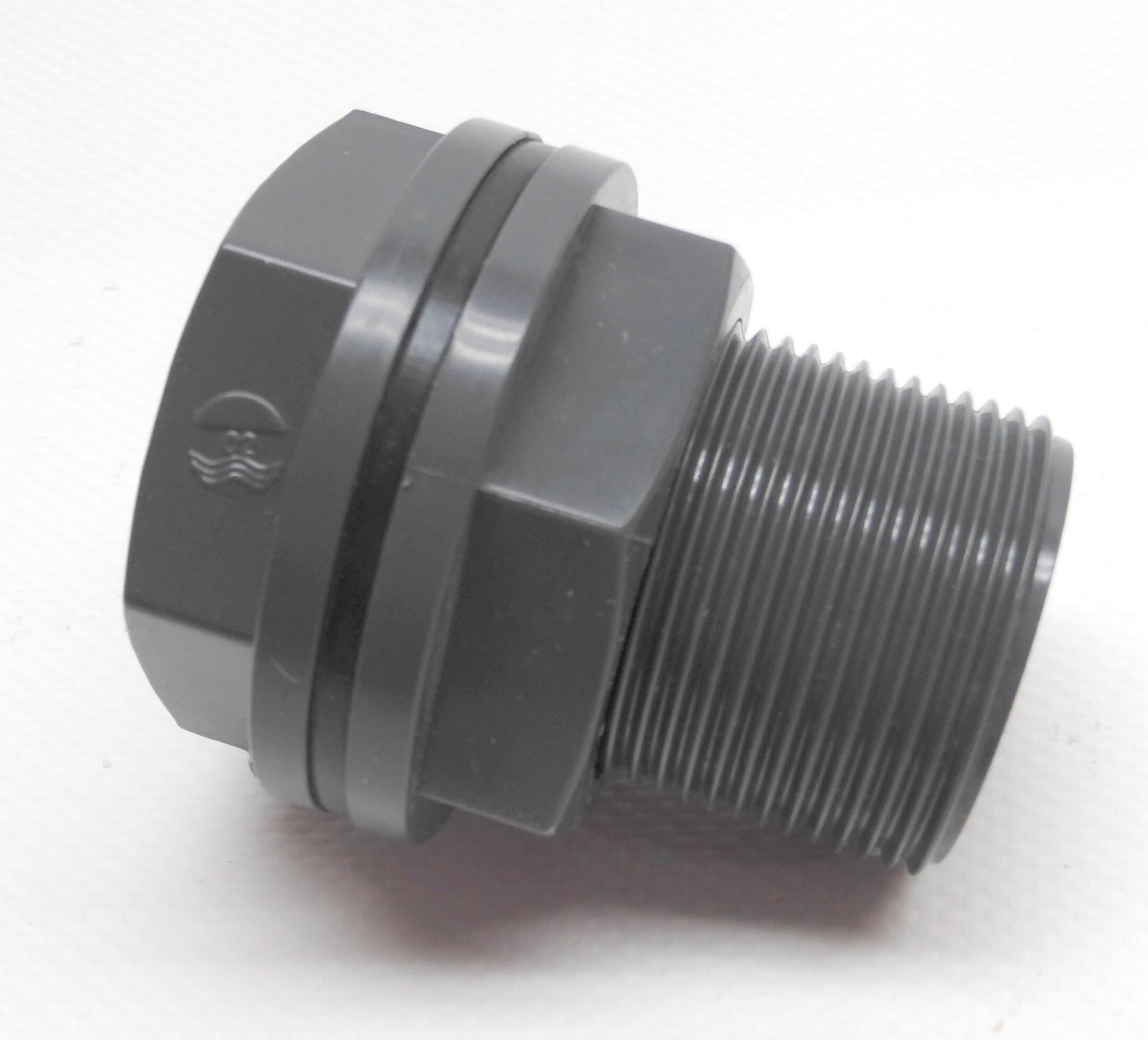PVC - Tankdurchführung 5/4 Zoll AG mit Klebemuffe 32 mm