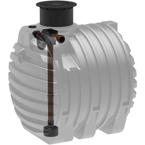 Zisterne, Tank, Erdtank für Regenwasseranlage mit 6.500 Liter Kunststofftank, Filter, Regenwasserzentrale SIGMA