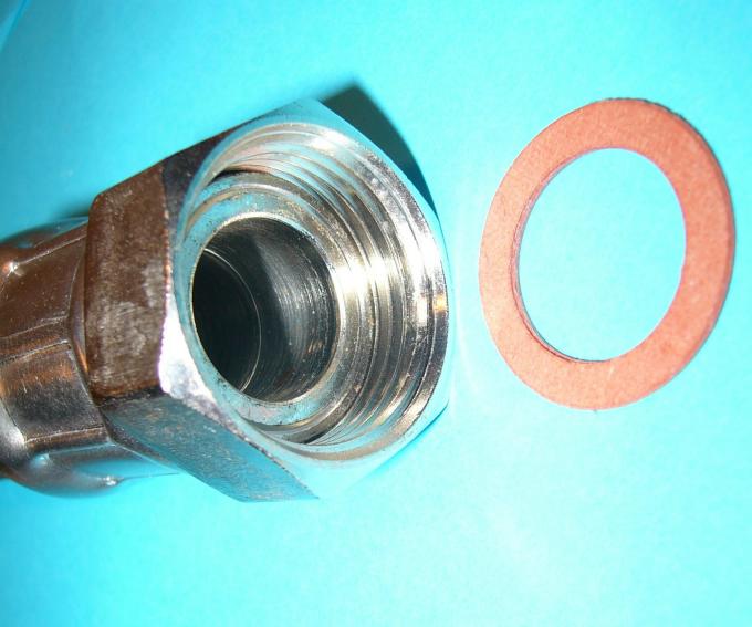 Flexibler Druckschlauch 1", Länge 800 mm mit Edelstahlumflechtung, Anschlüsse Messing 