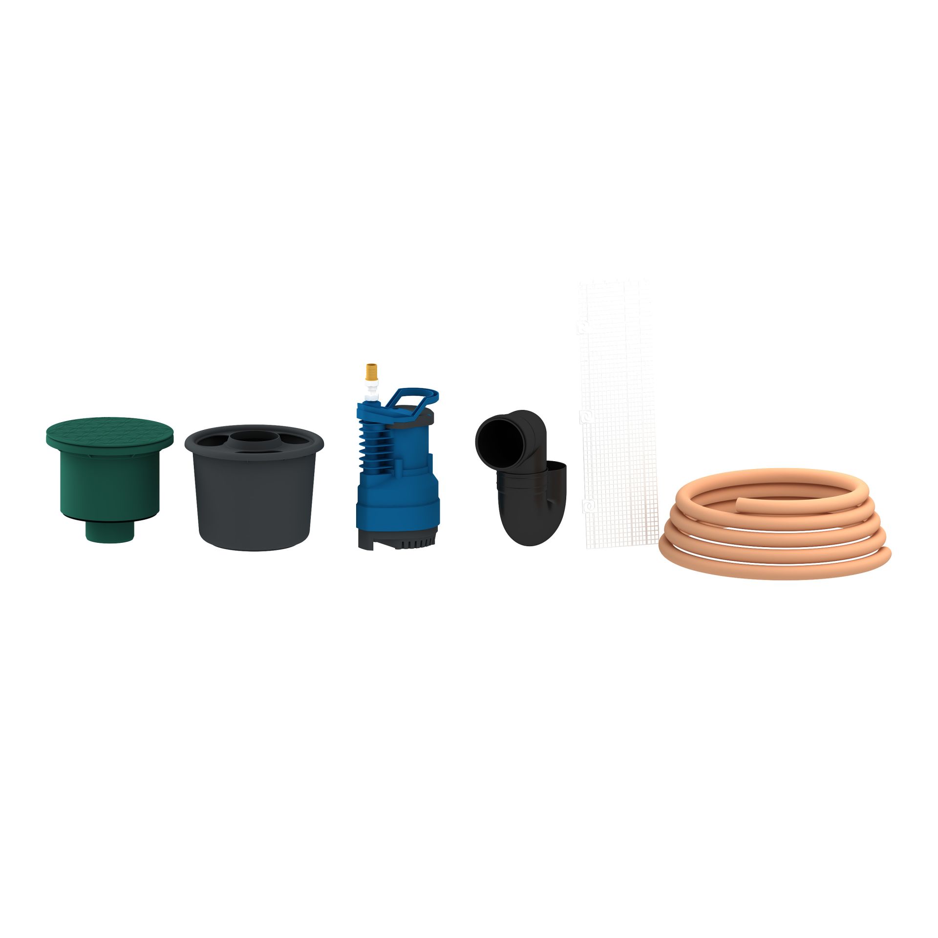 Gartenanlage "AKTION2025" mit 4.200 Liter Flachtank, Dom, Dachrinnengitter, Gartenpumpe und Anschlussbox
