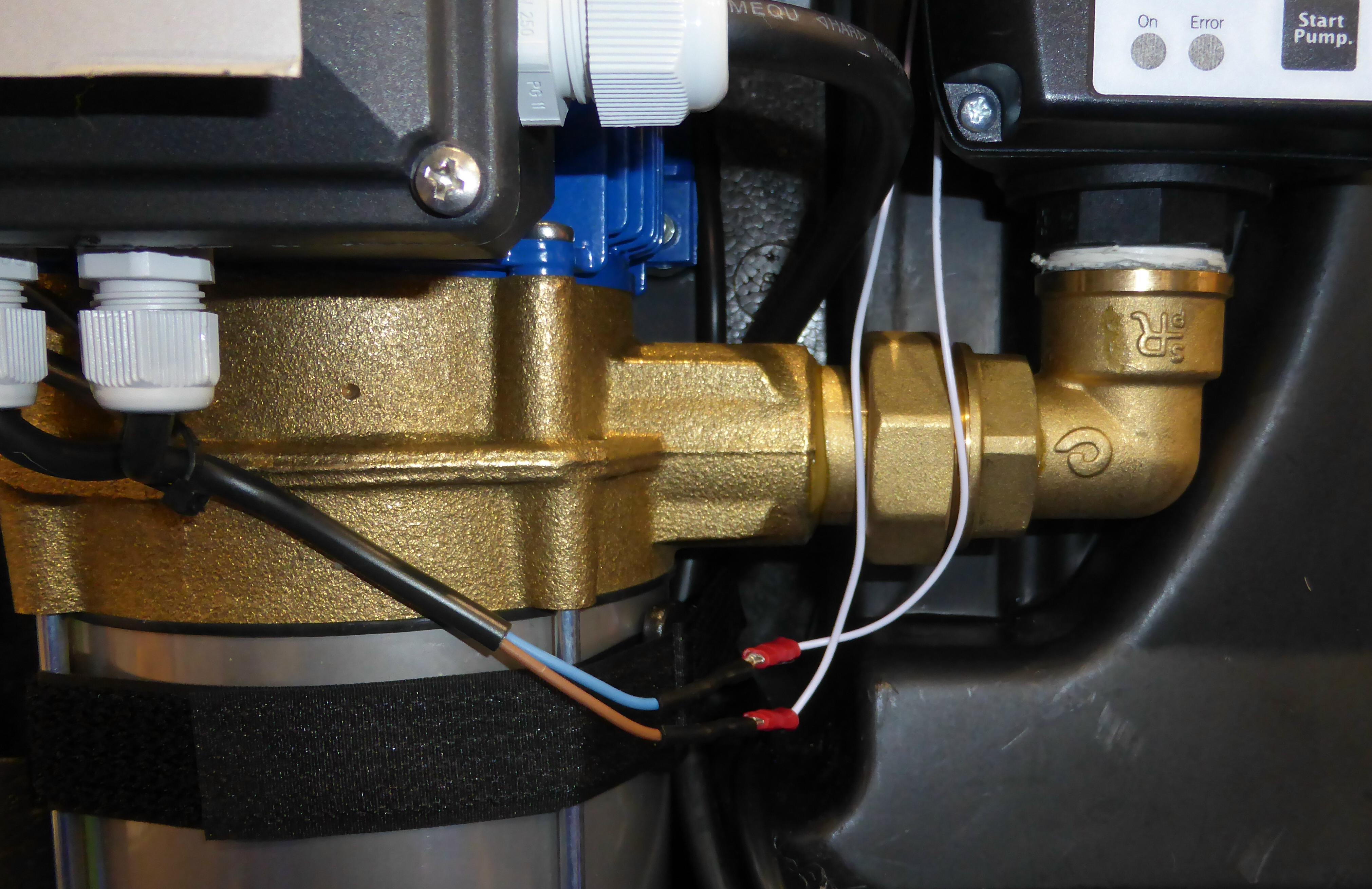 Detail Druckseite Pumpe ASPRI 15-4 für Regenmanager RM3, RMC, RME, ST3 Rainline, Einbaulage