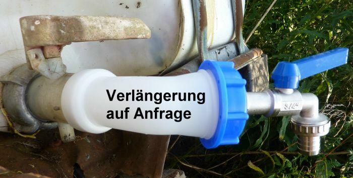 Verlängerung Adapter für Auslaufhahn 3/4 Zoll für Gitterbox Behälter IBC