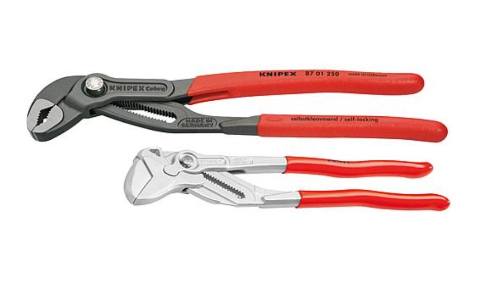 Zangenschlüssel Set, vernickelt L=250 mm, Schnelleinstellung per Knopfdruck