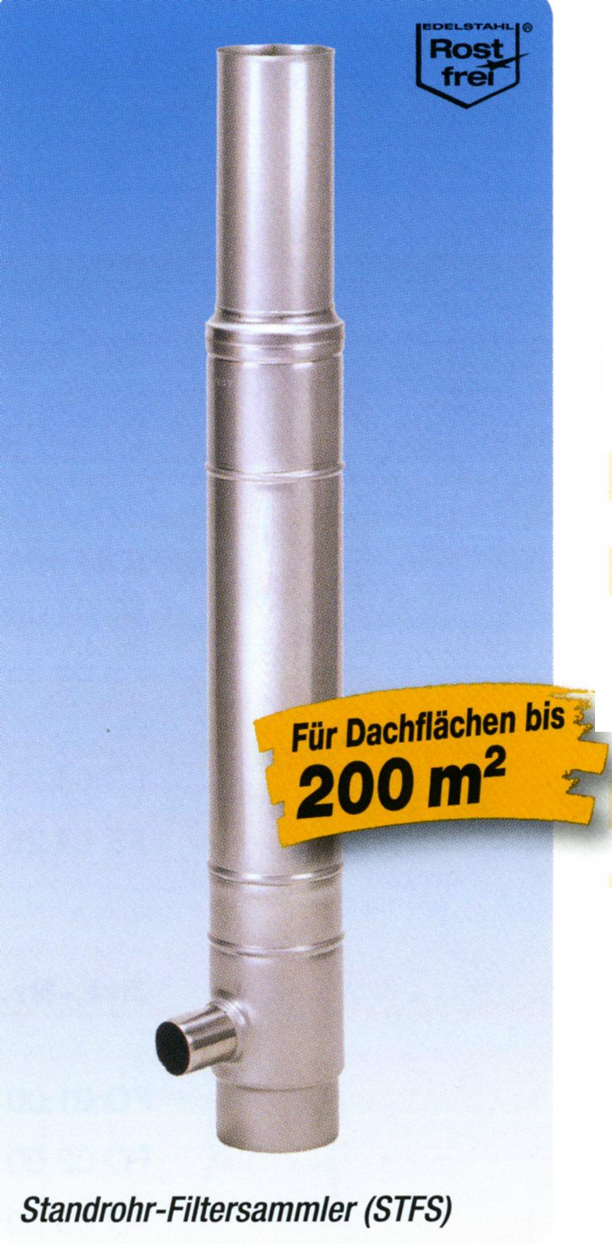 Standrohr Filter zum Erdeinbau für Fallrohr 76mm, Gewebe 0,28mm