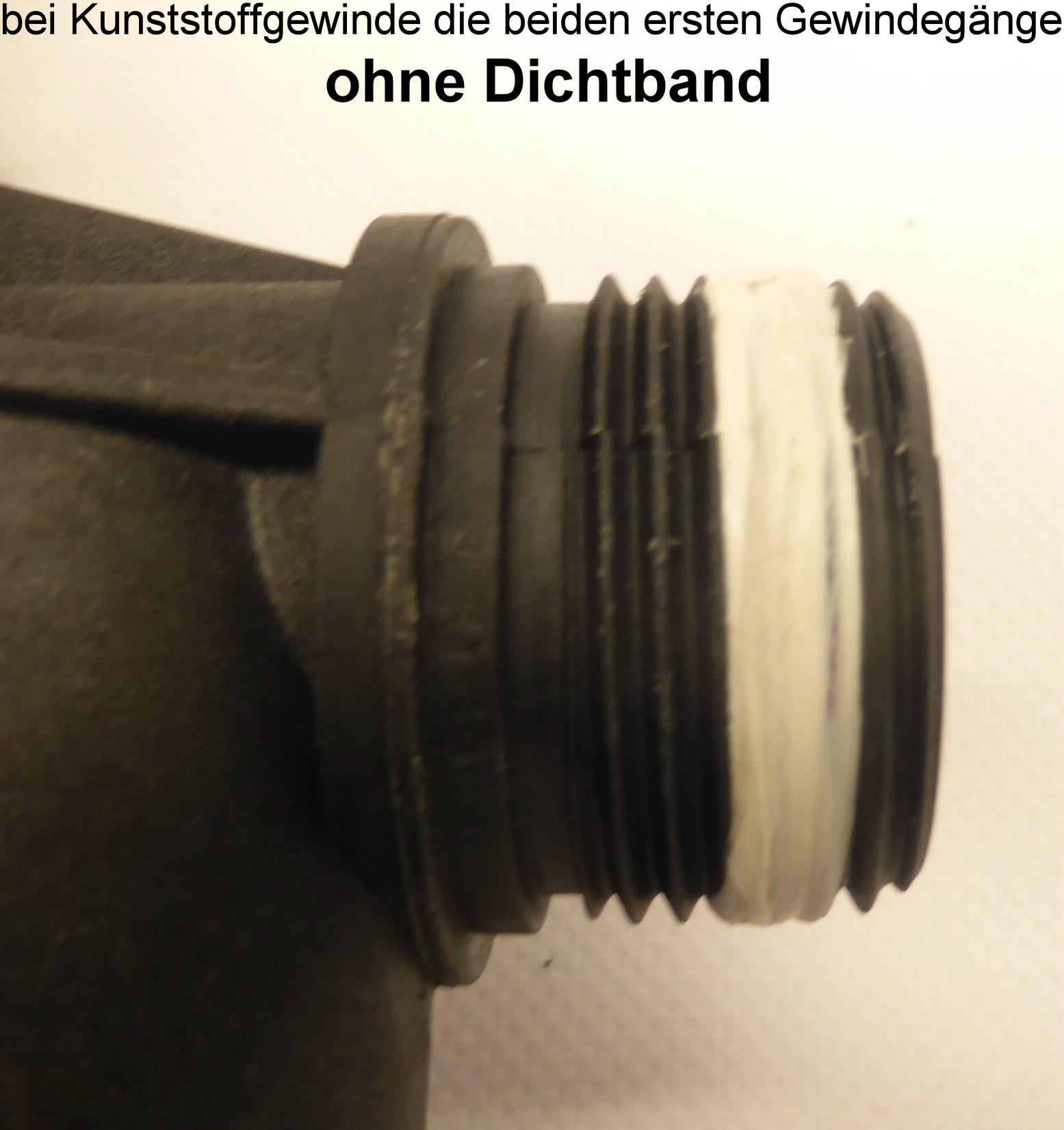 Tipp für Gewindedichtfaden Loctite bei Verwendung mit Kunststoffgewinde
