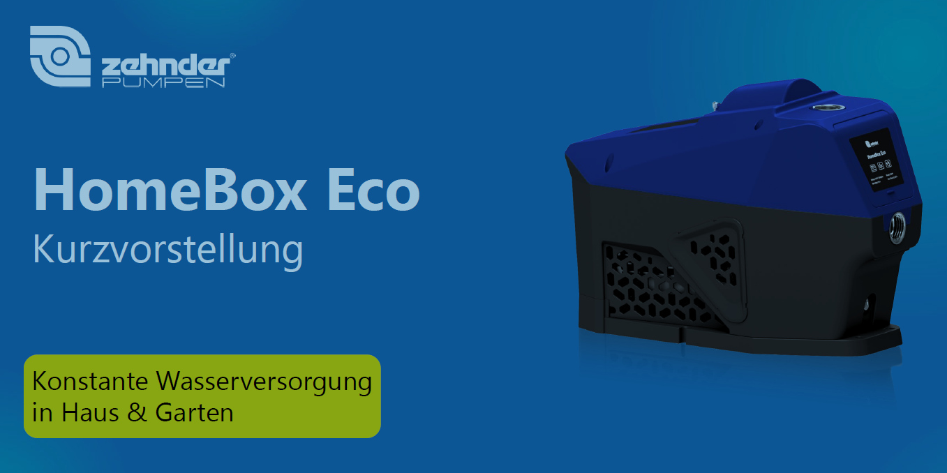 HomeBox Eco, effiziente, leise Pumpe zur Druckerhöhung mit Frequenzsteuerung
