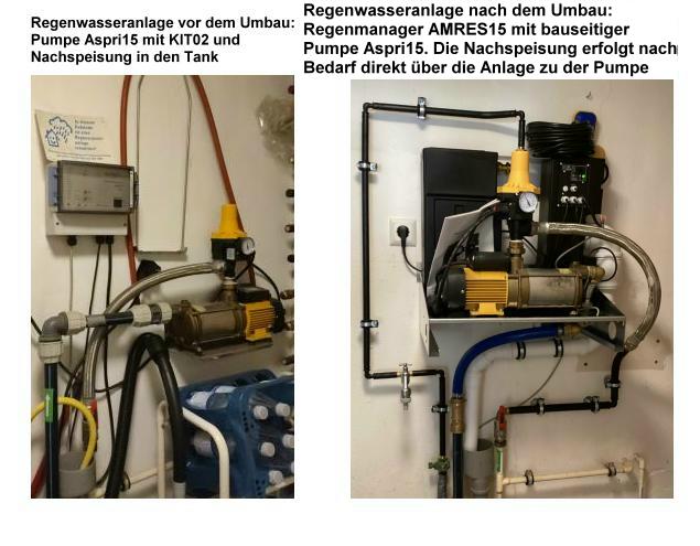Regenwassermanager AMRES ohne Pumpe für den Umbau bestehender Regenwasseranlagen