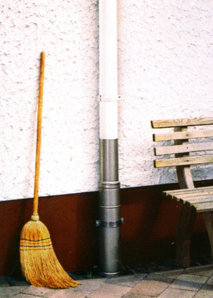 Standrohr Filter zum Erdeinbau für Fallrohr 87mm, Gewebe 0,28mm in der Praxis