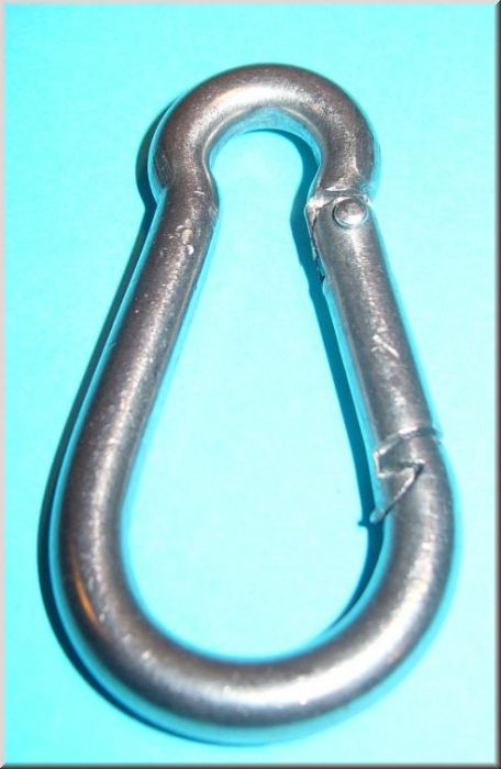 Edelstahl Karabinerhaken 6 x 60 mm