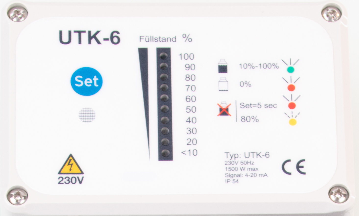 Steuergerät UTK-6 mit Füllstandsanzeige