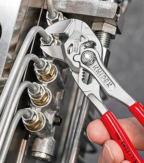 Zangenschlüssel vernickelt L=150 mm, Schnelleinstellung per Knopfdruck